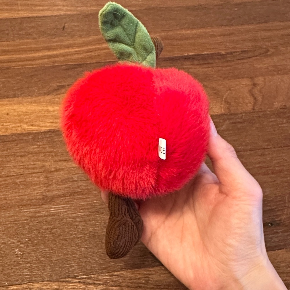 Red Apple Plush Keychain Cute Fruit Bag Charm Kawaii Soft Toy Gift New - Picture 2 of 8